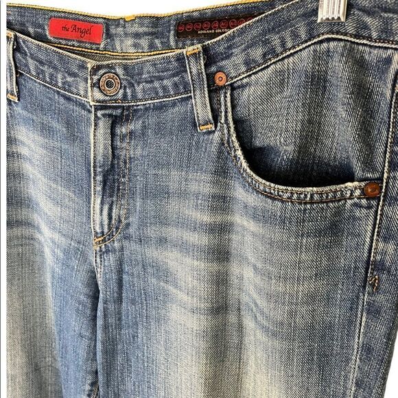 Men's Adriano Goldschmied Angel Cut Distressed Basic Wash Denim Straight Leg 36W - Picture 6 of 7